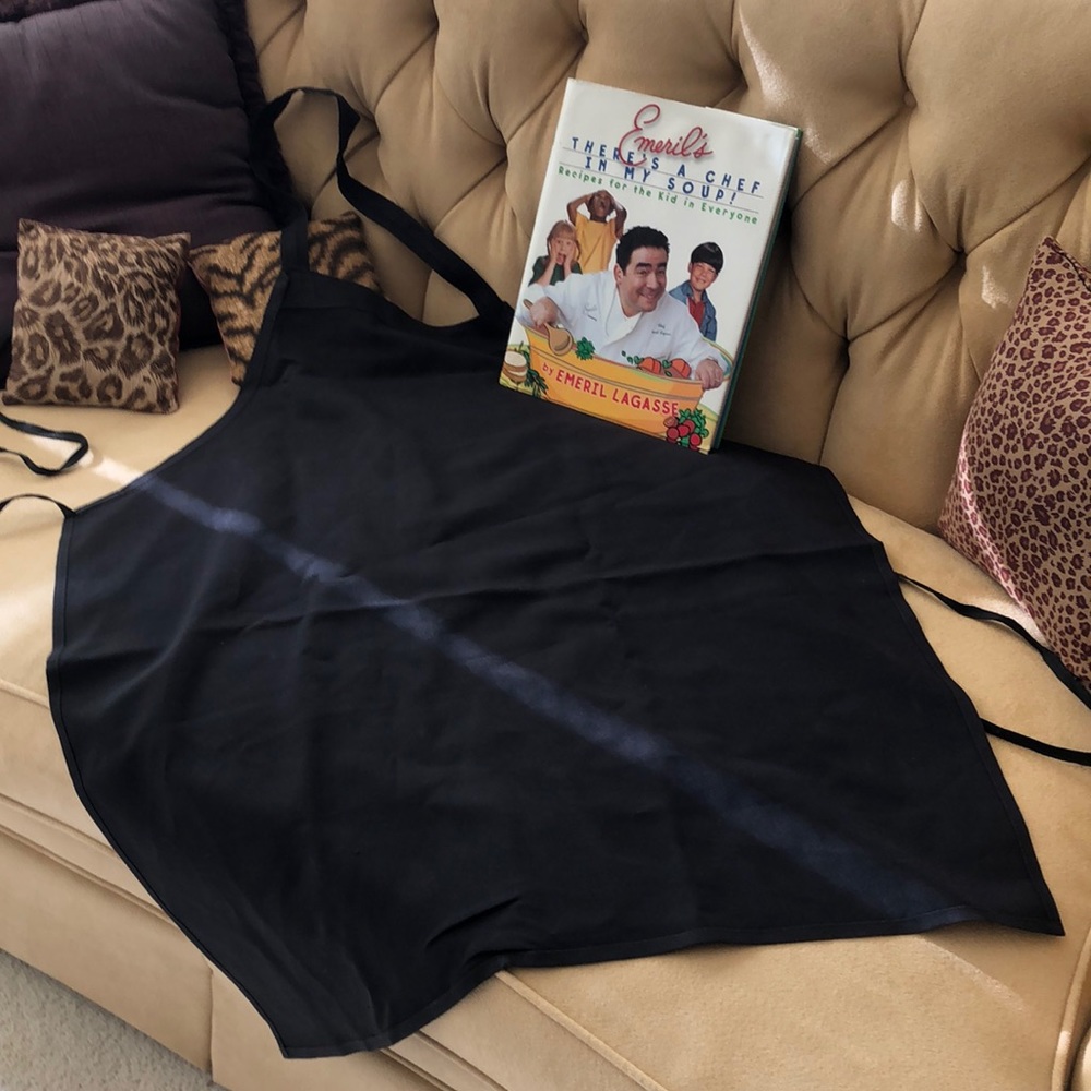 Emeril  Lagasse kids cookbook and apron